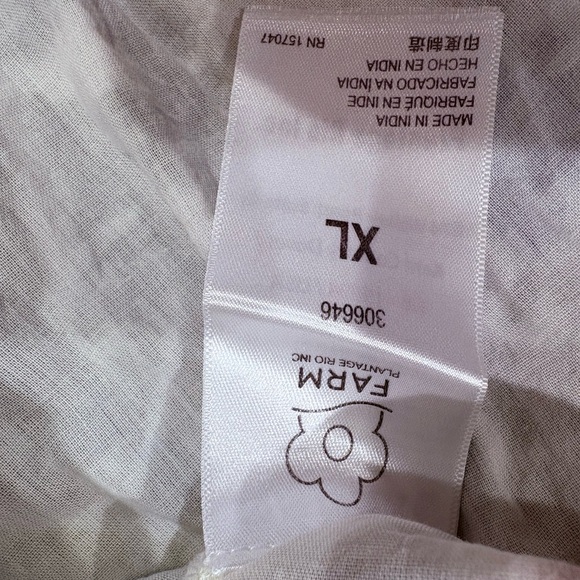 Farm Rio Summer Garden Embroidered Smocked Maxi Dress Floral Cotton XL - Picture 10 of 11